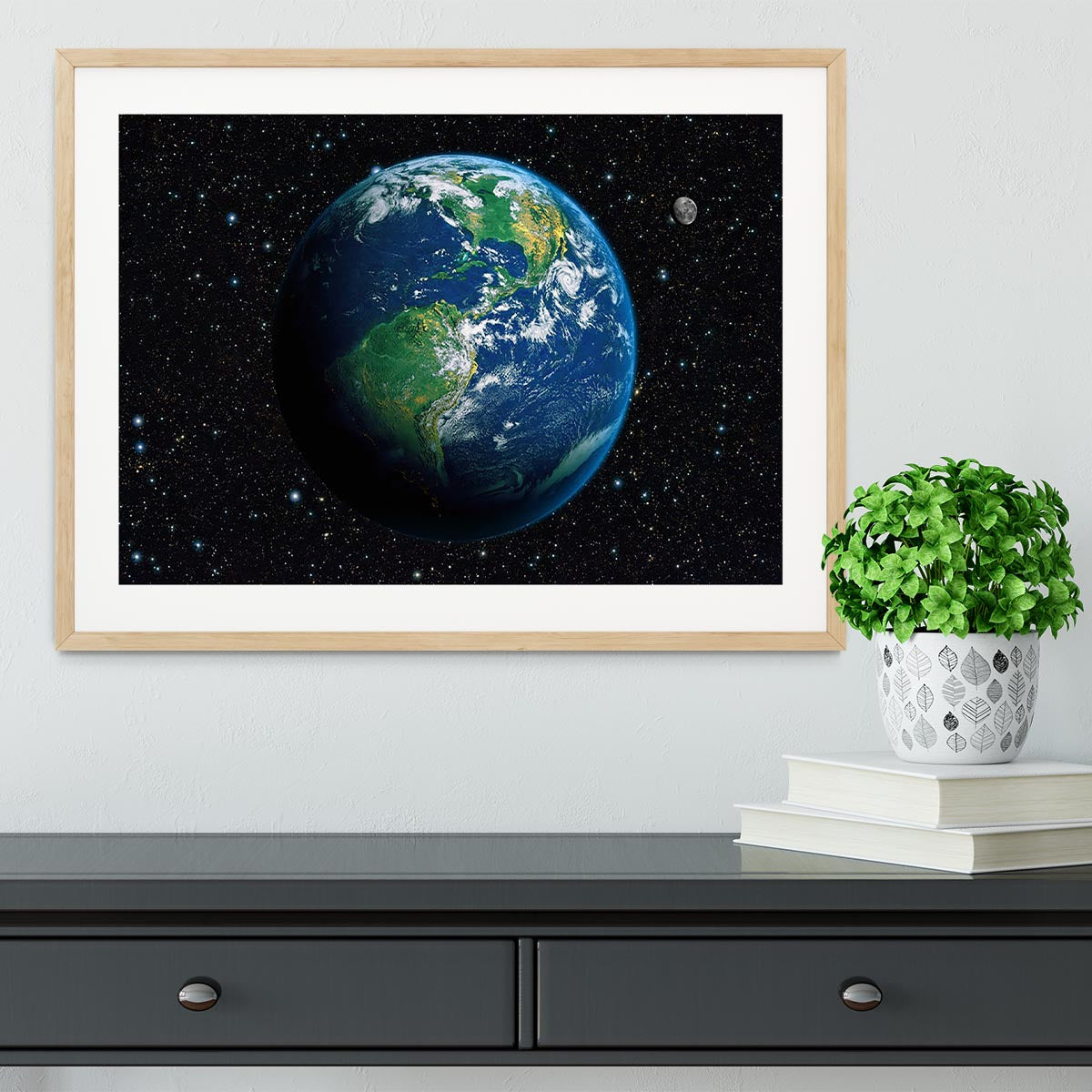 The Earth from space Framed Print - Canvas Art Rocks - 3