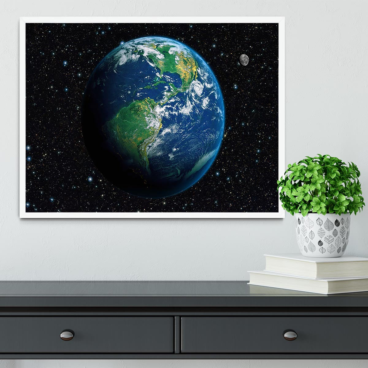 The Earth from space Framed Print - Canvas Art Rocks -6