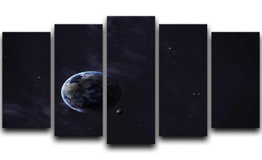 The Earth from space showing all they beauty 5 Split Panel Canvas  - Canvas Art Rocks - 1