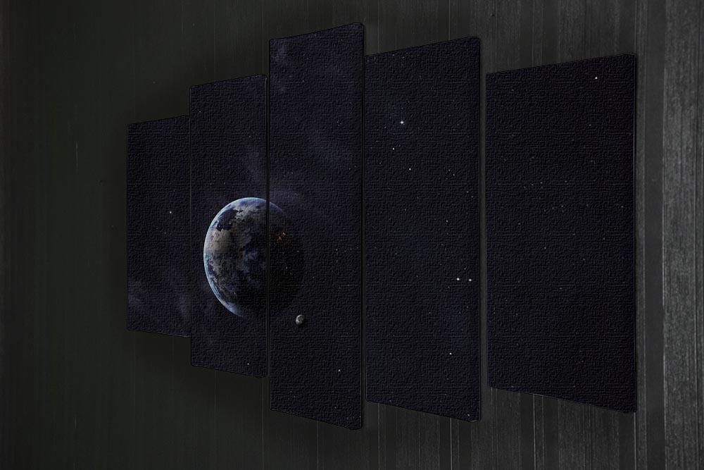 The Earth from space showing all they beauty 5 Split Panel Canvas - Canvas Art Rocks - 2