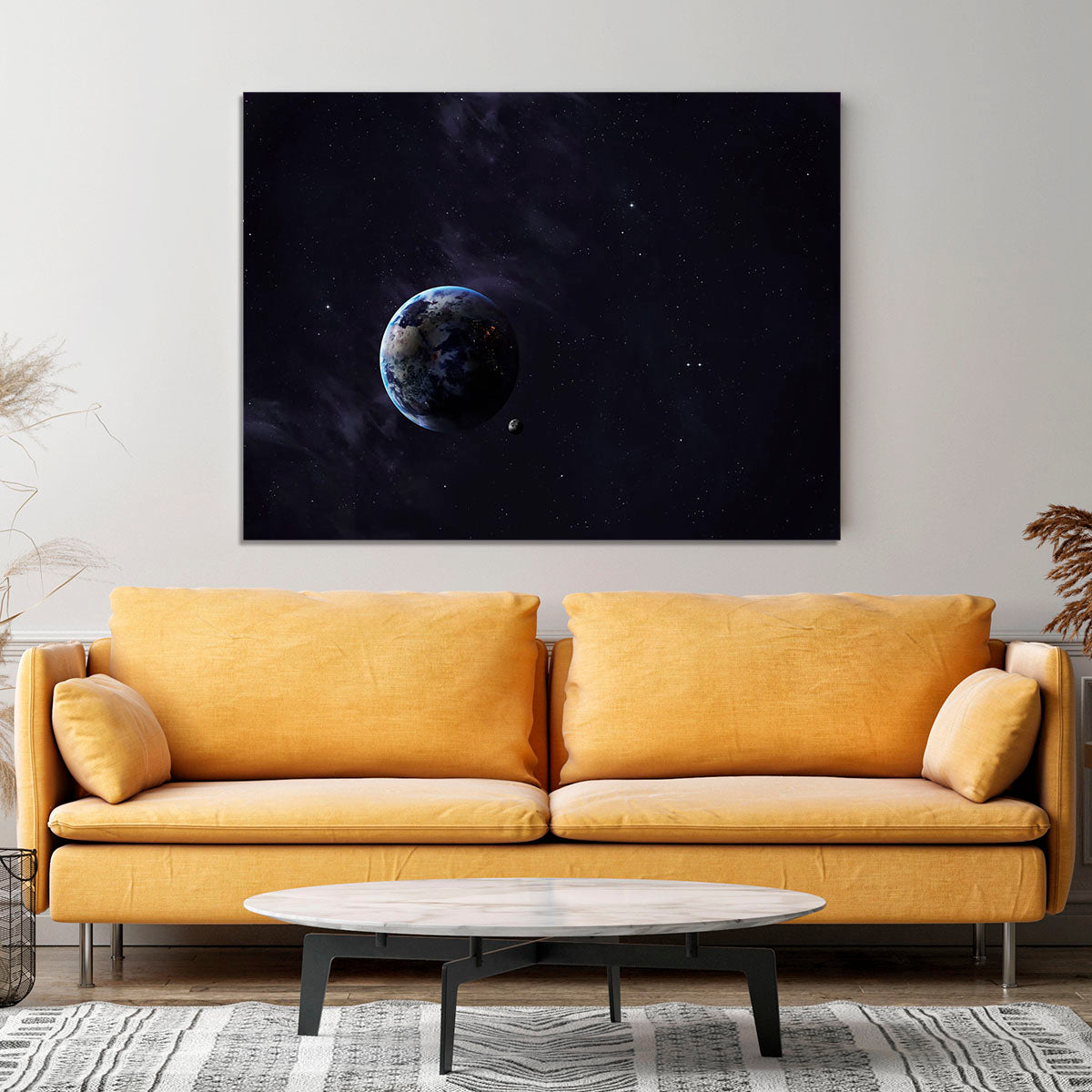 The Earth from space showing all they beauty Canvas Print or Poster - Canvas Art Rocks - 4