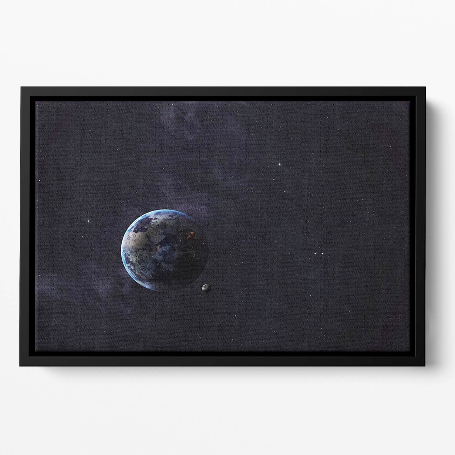 The Earth from space showing all they beauty Floating Framed Canvas
