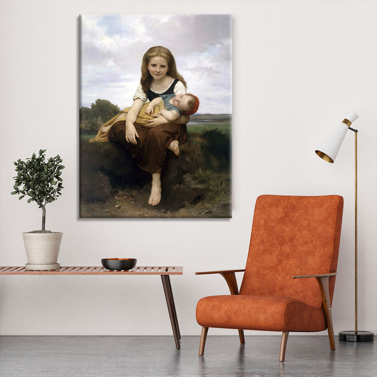 The Elder Sister By Bouguereau Canvas Print or Poster - Canvas Art Rocks - 6