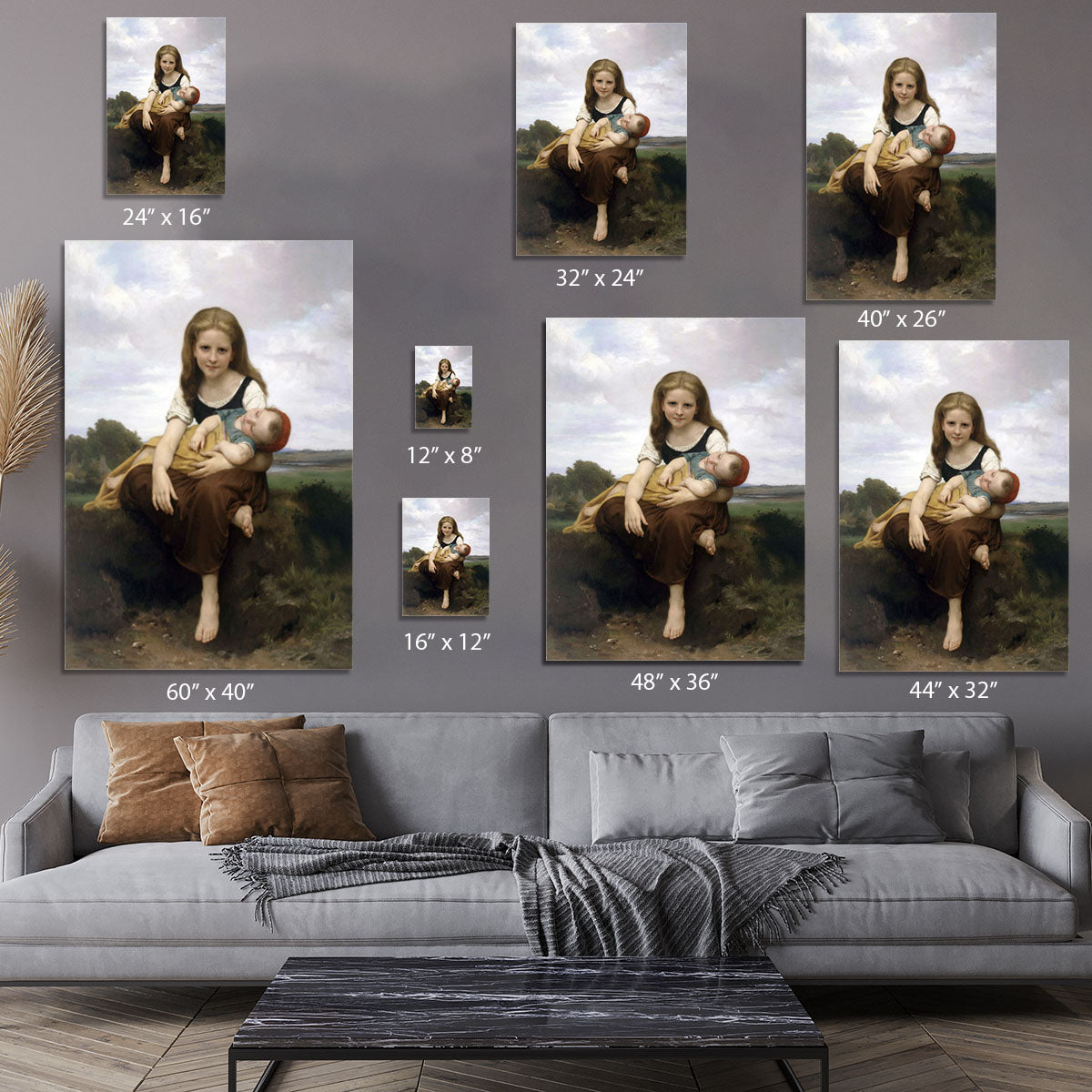 The Elder Sister By Bouguereau Canvas Print or Poster - Canvas Art Rocks - 7