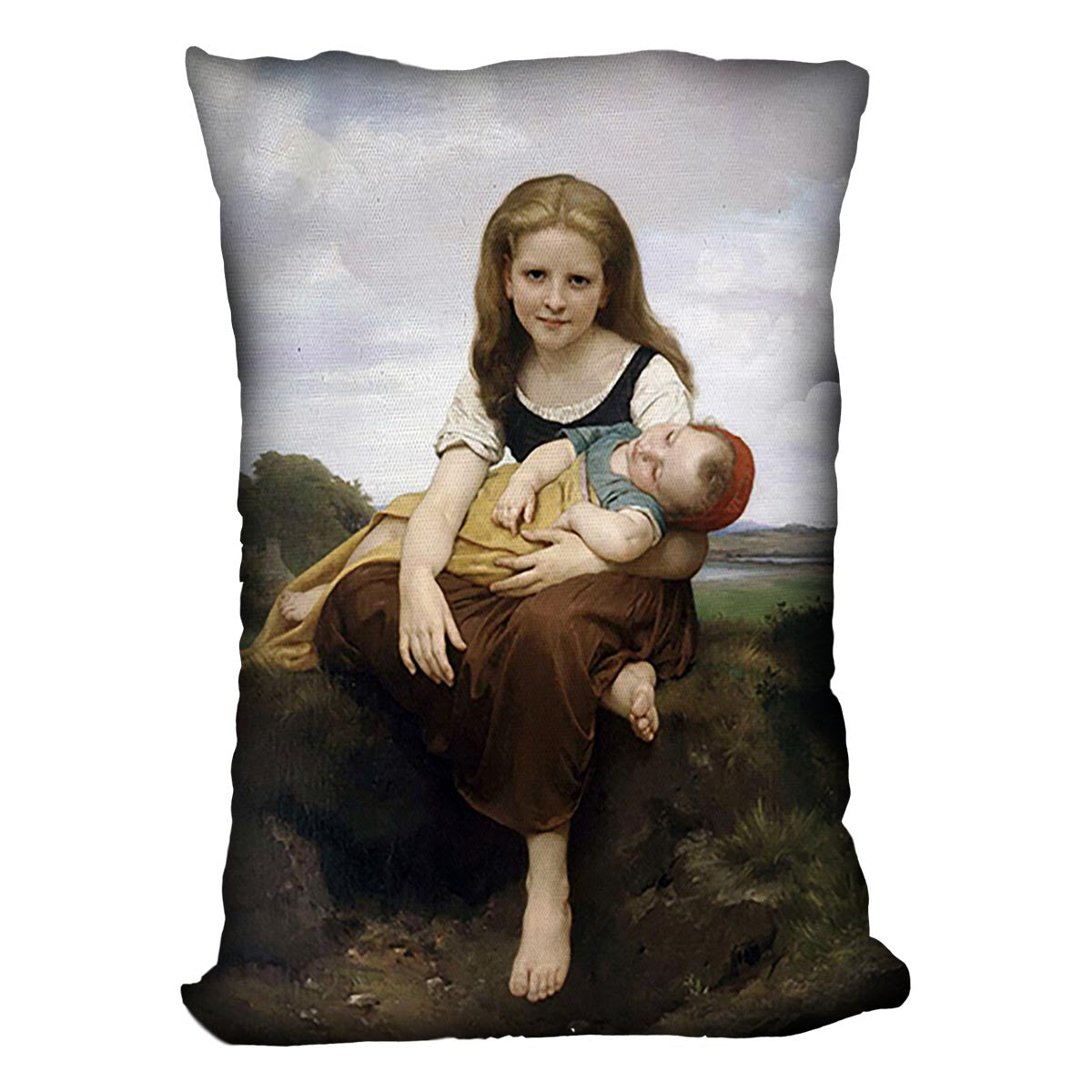 The Elder Sister By Bouguereau Cushion
