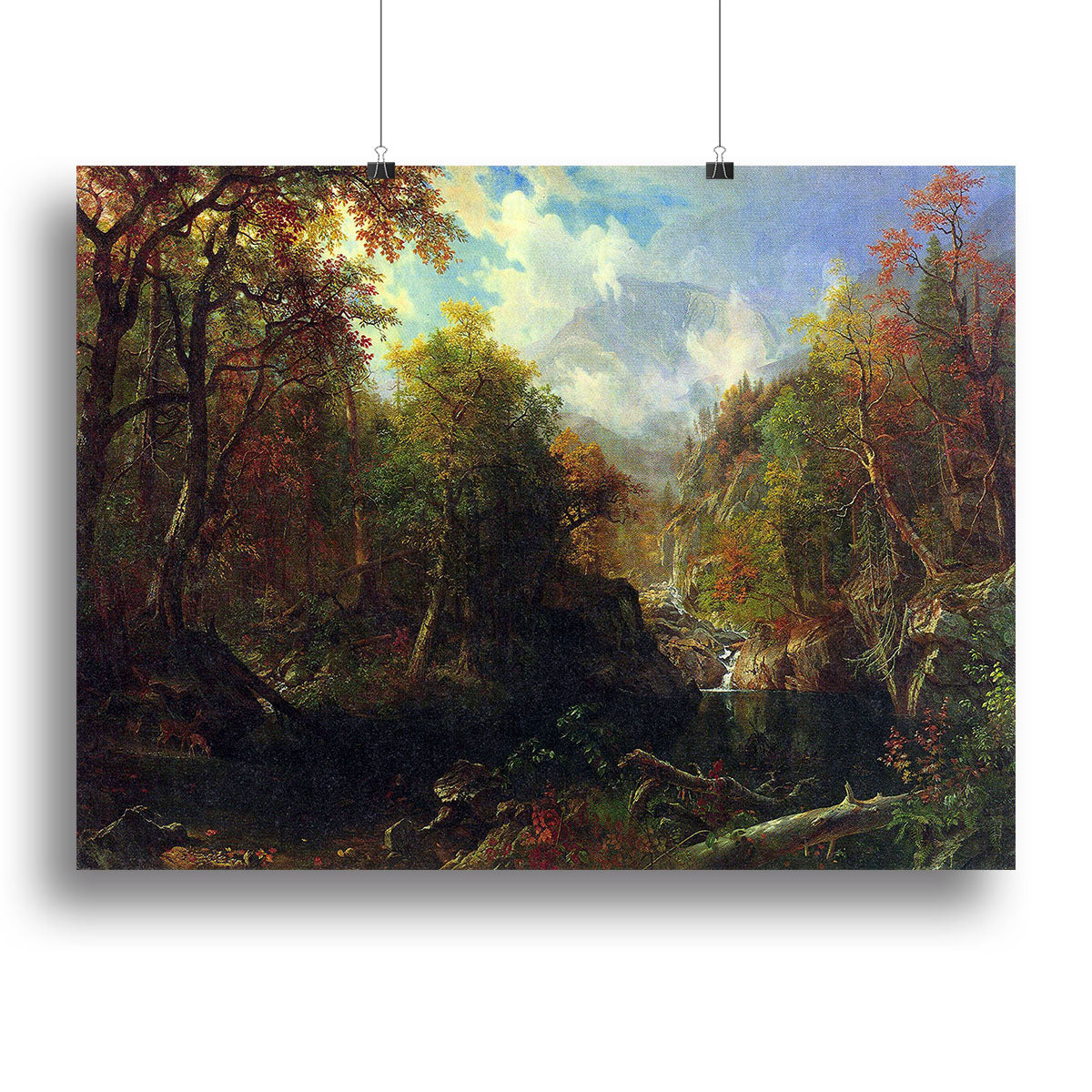 The Emerald pond by Bierstadt Canvas Print or Poster - Canvas Art Rocks - 2