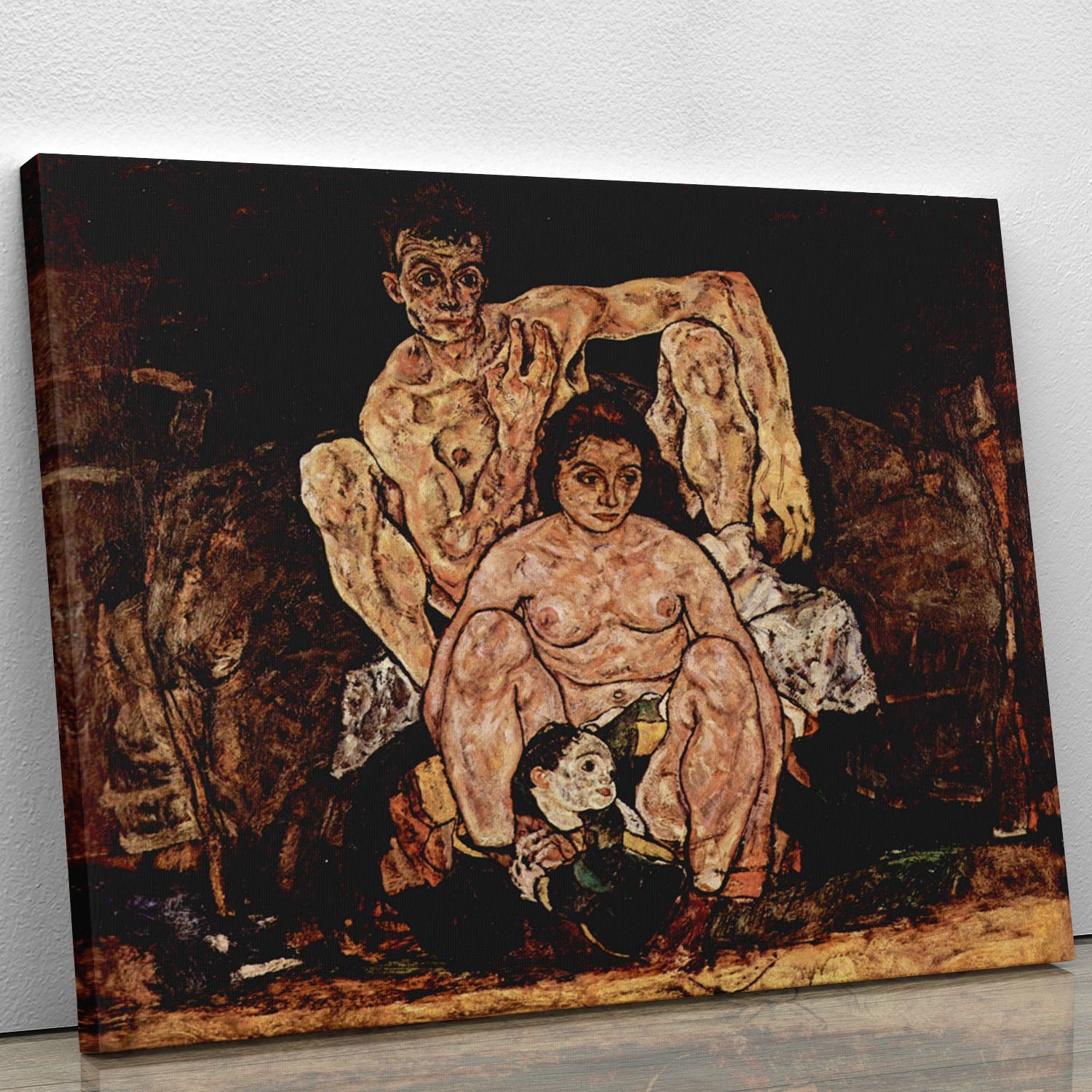 The Family by Egon Schiele Canvas Print or Poster - Canvas Art Rocks - 1