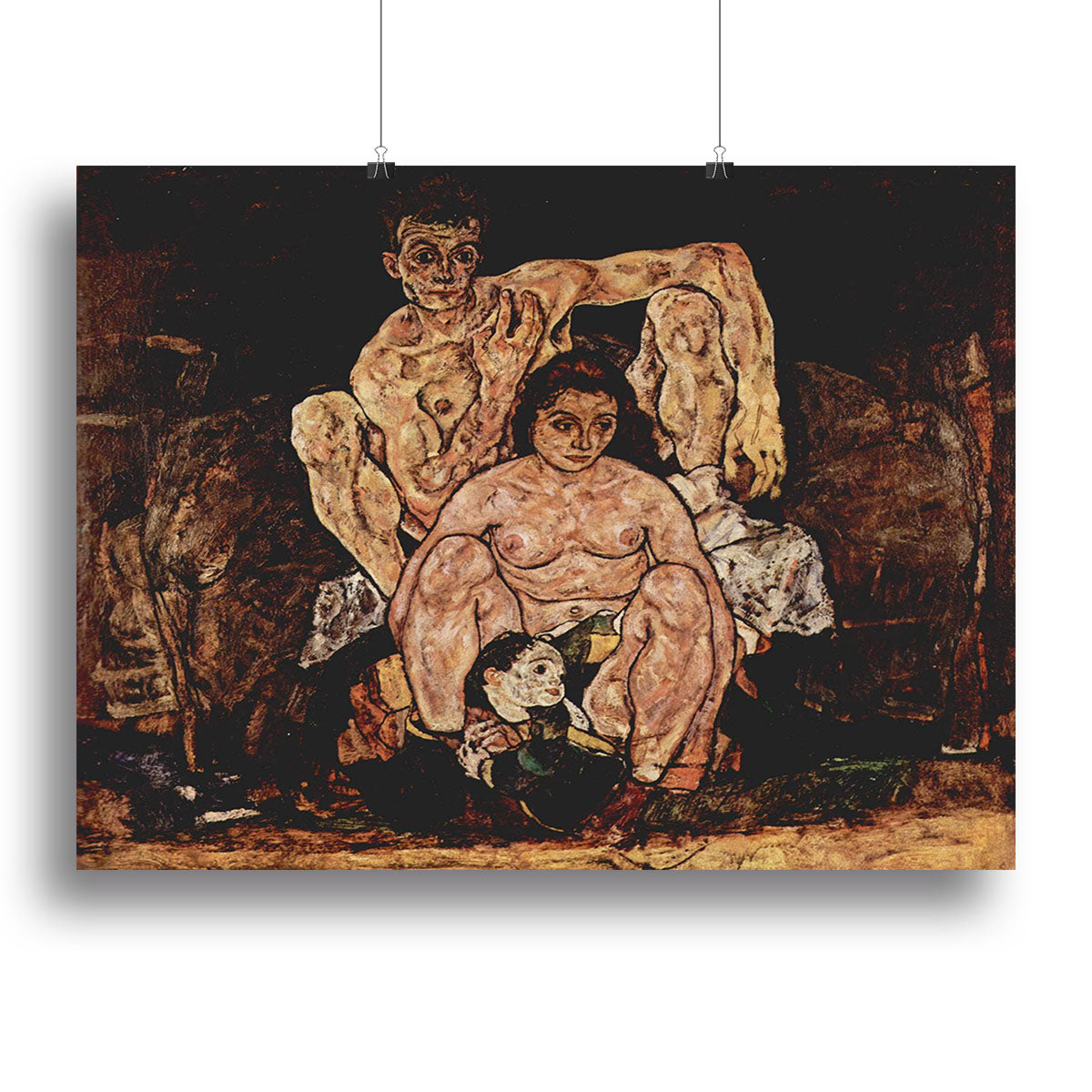 The Family by Egon Schiele Canvas Print or Poster - Canvas Art Rocks - 2