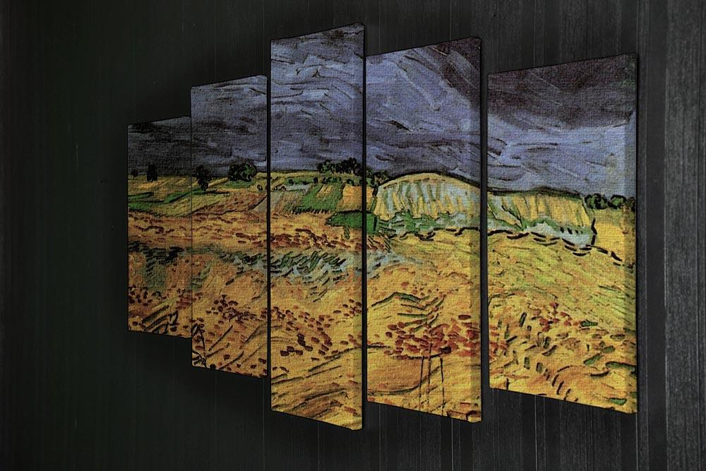 The Fields by Van Gogh 5 Split Panel Canvas - Canvas Art Rocks - 2