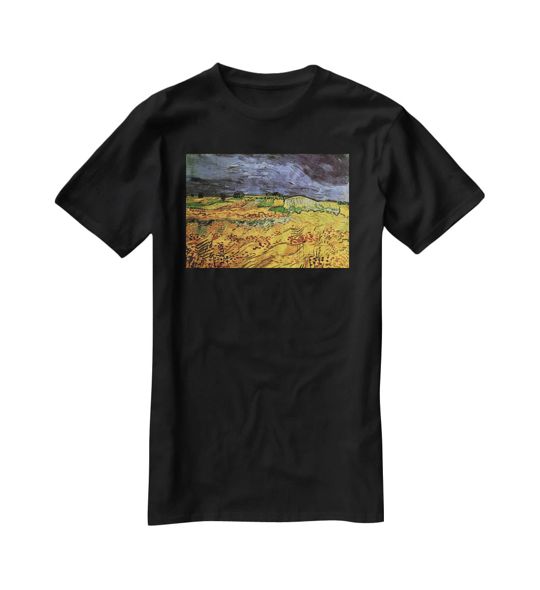 The Fields by Van Gogh T-Shirt - Canvas Art Rocks - 1