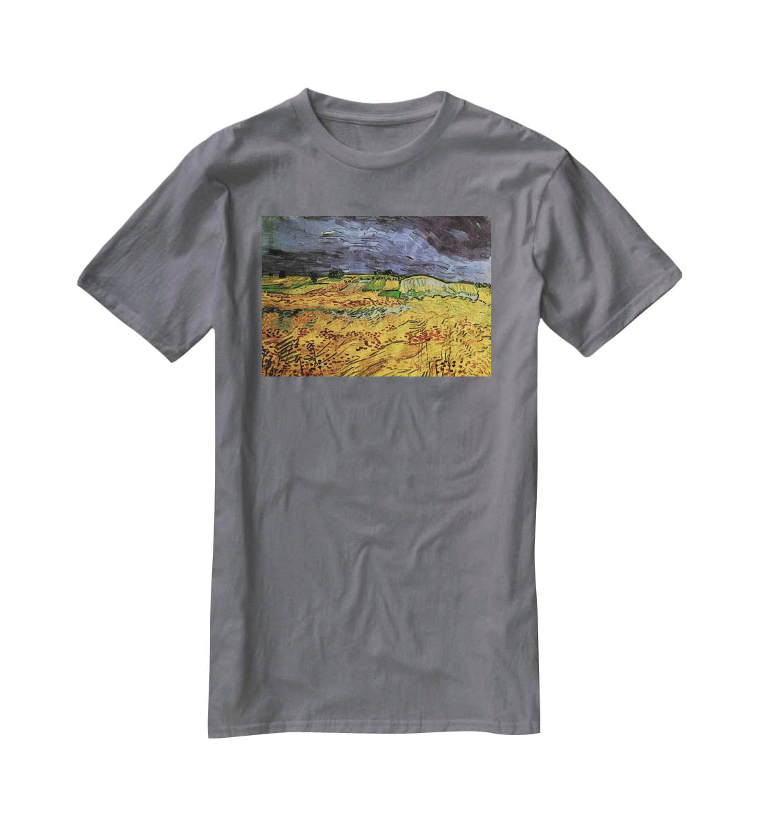 The Fields by Van Gogh T-Shirt - Canvas Art Rocks - 3
