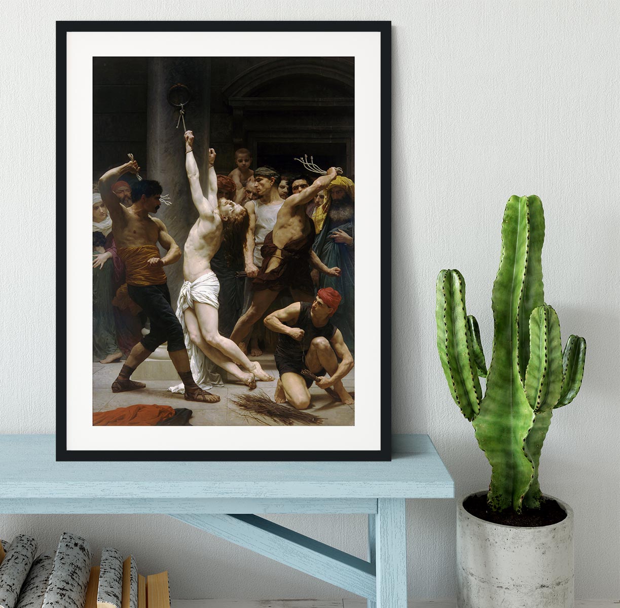 The Flagellation of Our Lord Jesus Christ By Bouguereau Framed Print - Canvas Art Rocks - 1