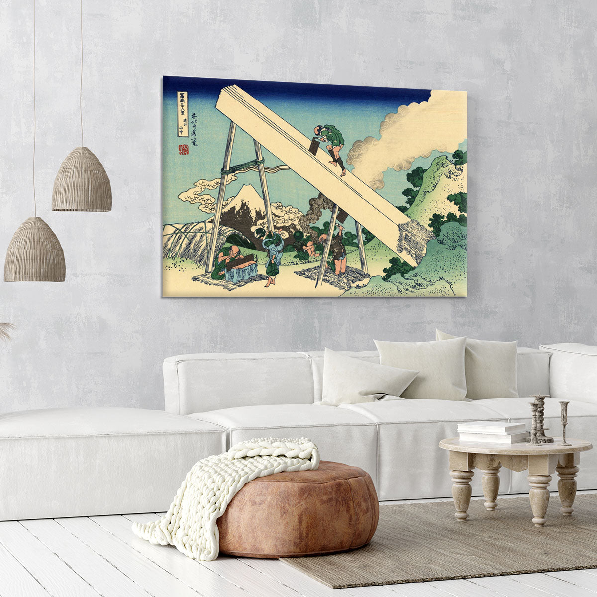 The Fuji from the mountains of Totomi by Hokusai Canvas Print or Poster - Canvas Art Rocks - 6