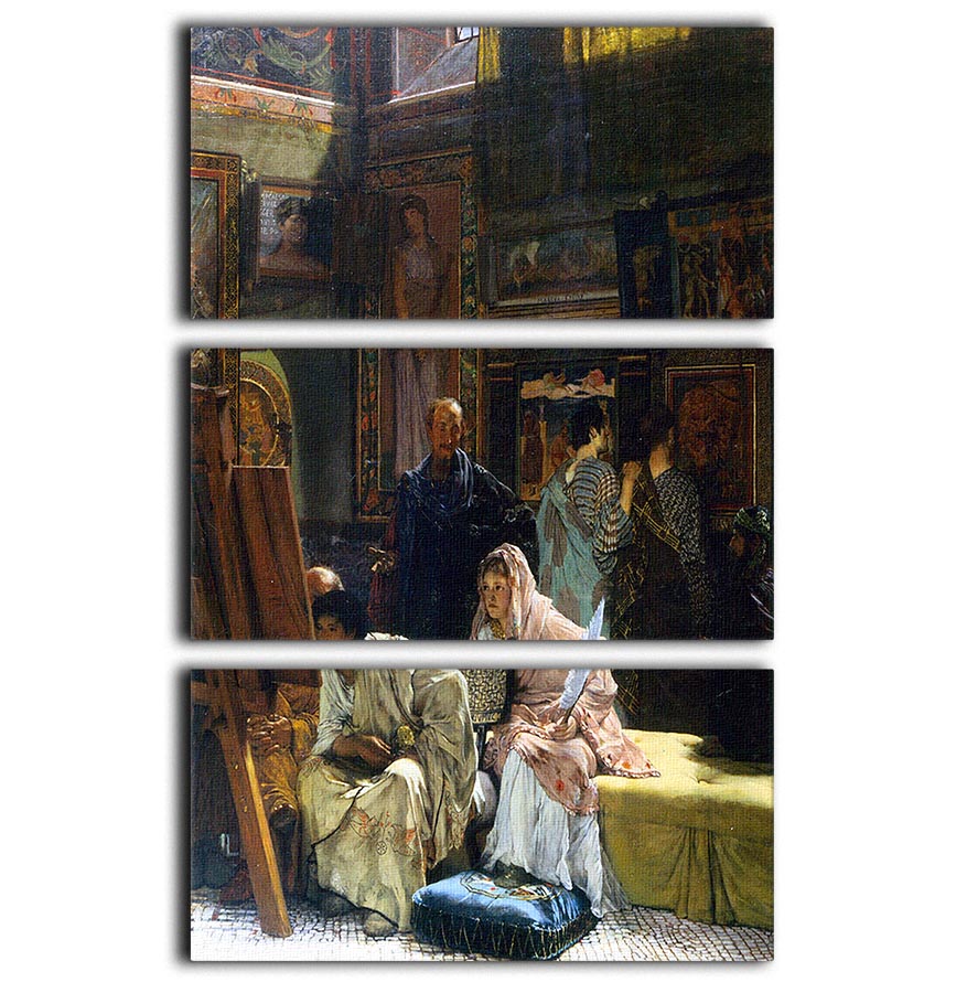 The Gallery by Alma Tadema 3 Split Panel Canvas Print - Canvas Art Rocks - 1