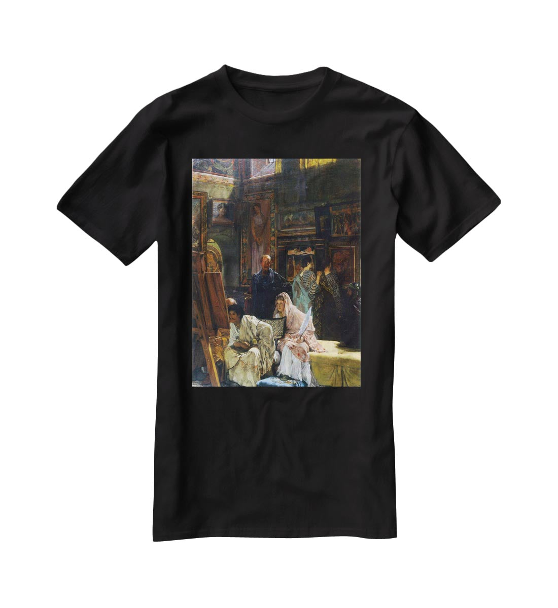 The Gallery by Alma Tadema T-Shirt - Canvas Art Rocks - 1