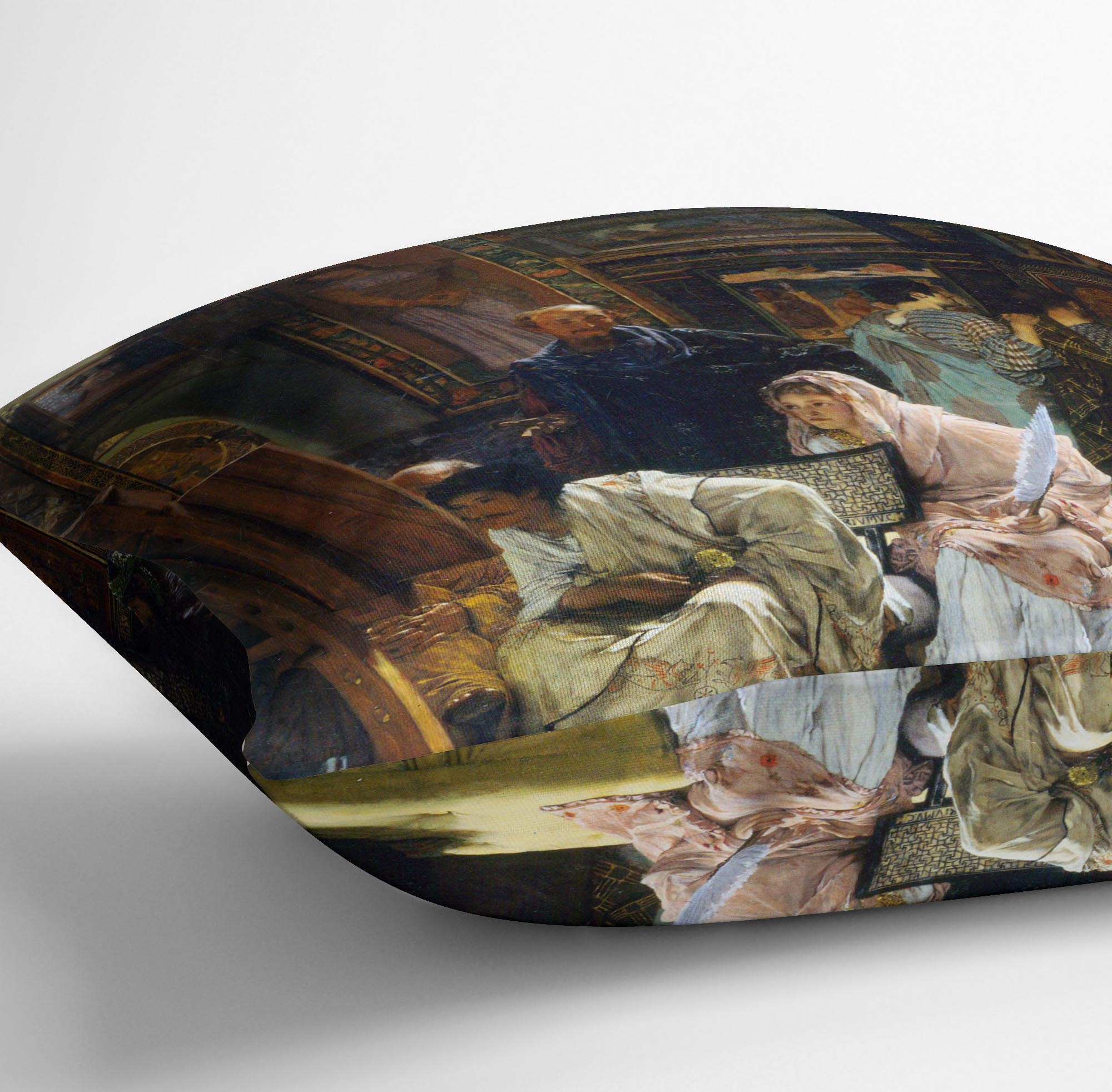 The Gallery by Alma Tadema Cushion - Canvas Art Rocks - 3