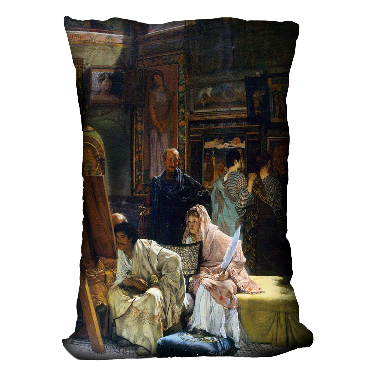 The Gallery by Alma Tadema Cushion - Canvas Art Rocks - 4