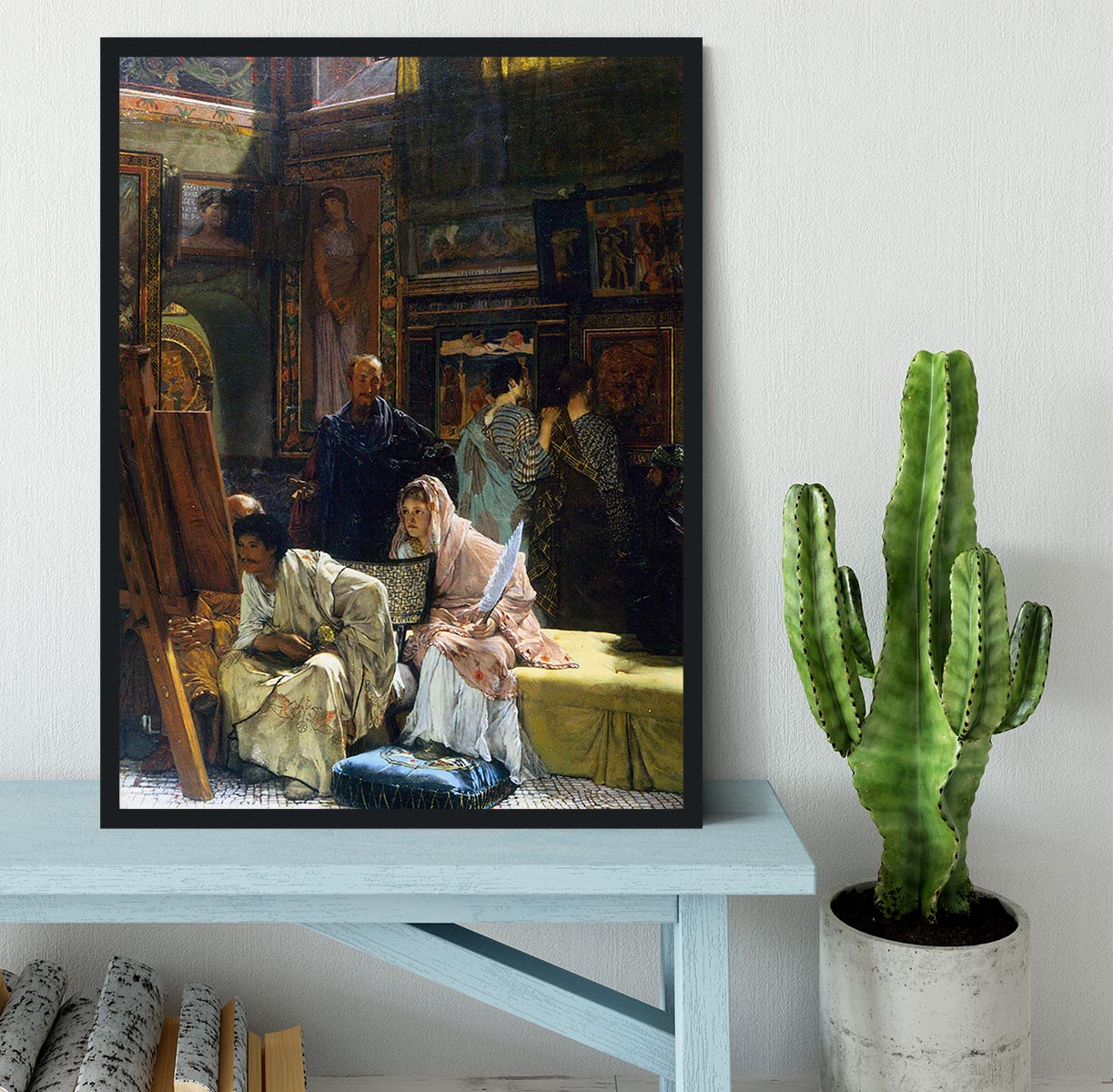 The Gallery by Alma Tadema Framed Print - Canvas Art Rocks - 2