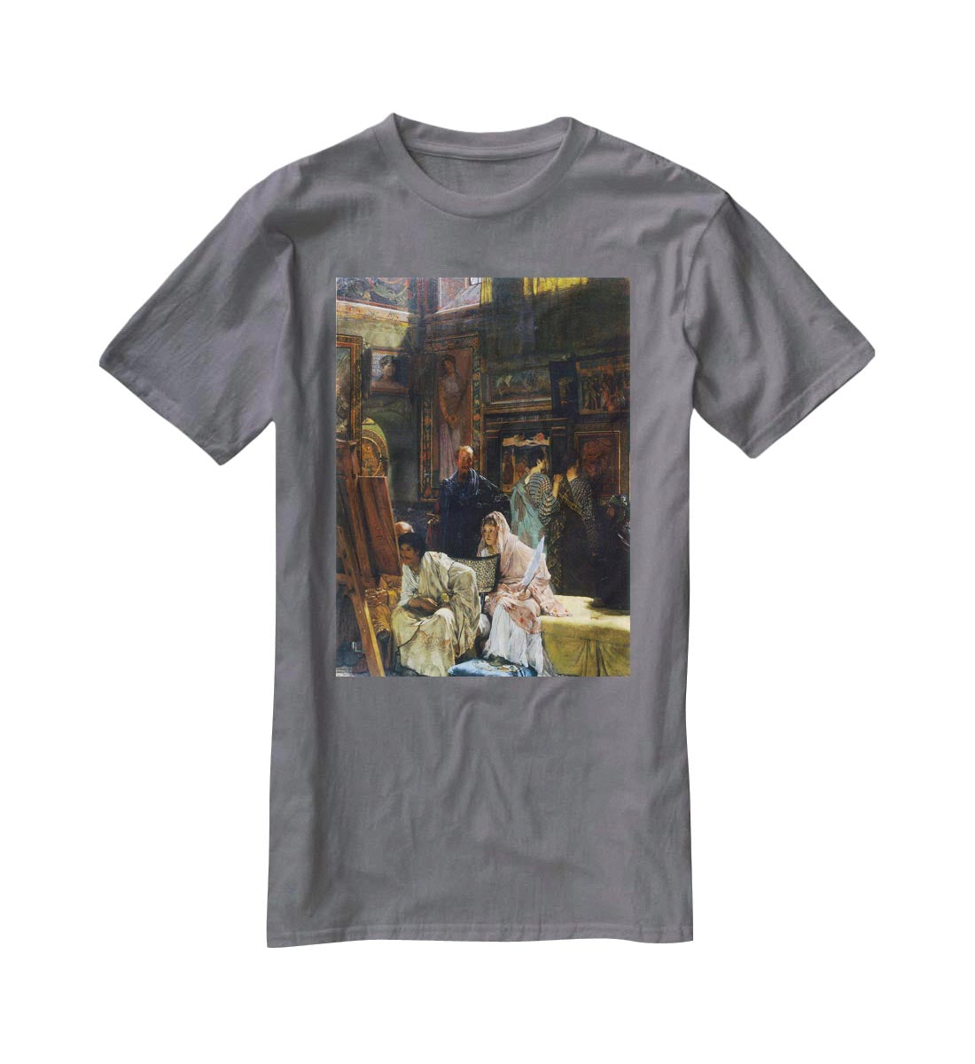 The Gallery by Alma Tadema T-Shirt - Canvas Art Rocks - 3