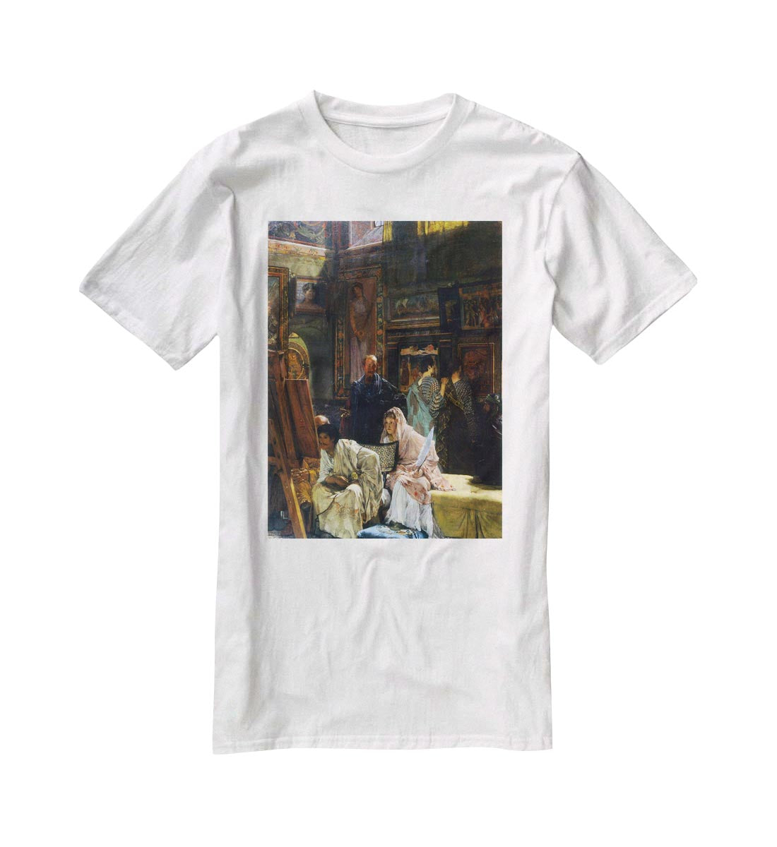The Gallery by Alma Tadema T-Shirt - Canvas Art Rocks - 5