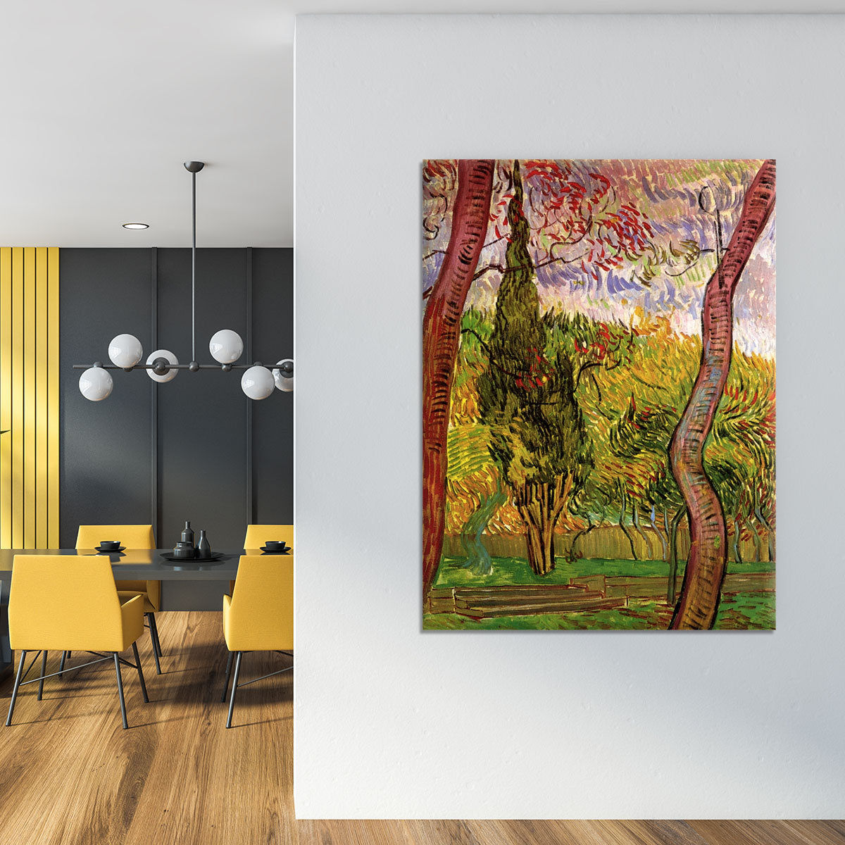 The Garden of Saint-Paul Hospital 2 by Van Gogh Canvas Print or Poster - Canvas Art Rocks - 4