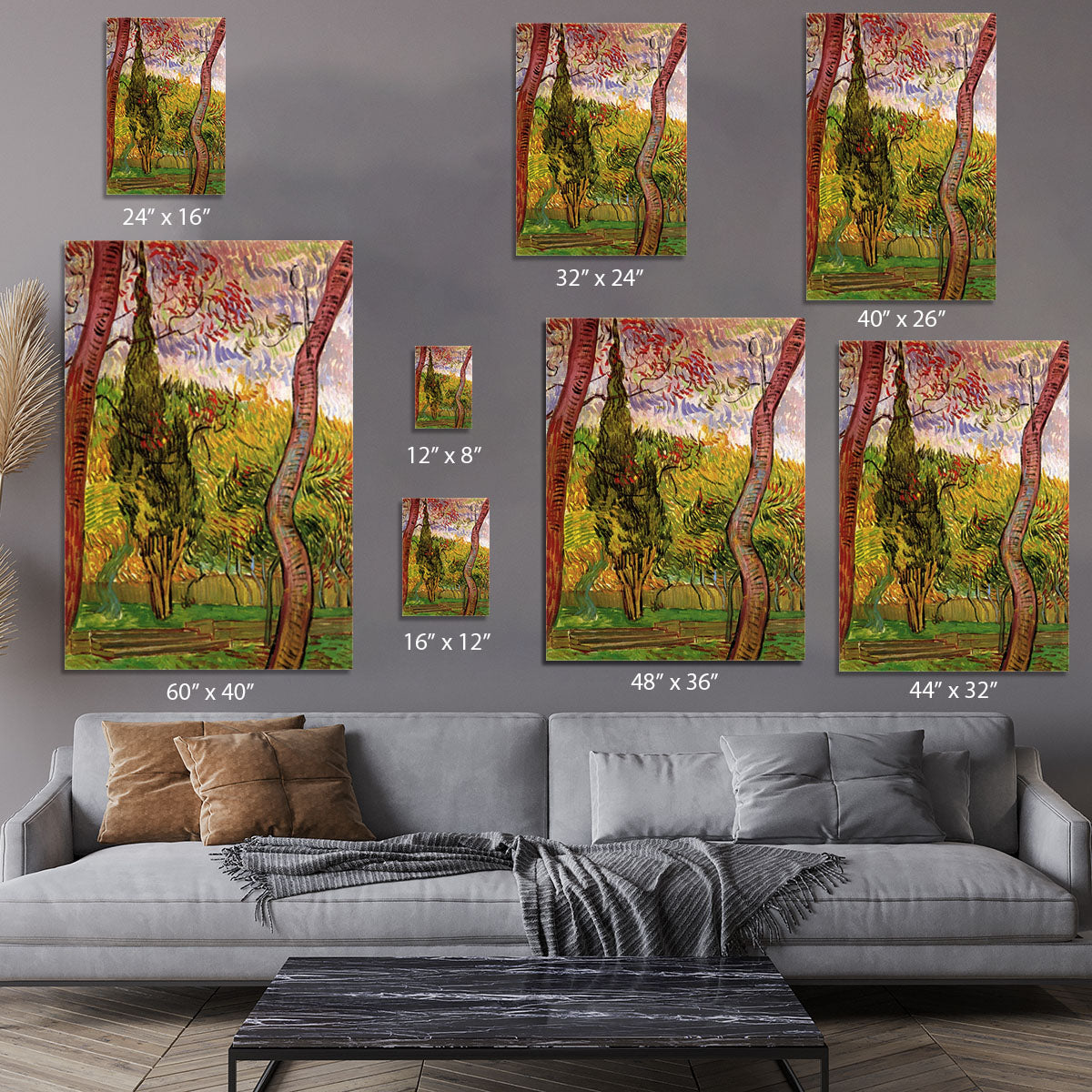 The Garden of Saint-Paul Hospital 2 by Van Gogh Canvas Print or Poster - Canvas Art Rocks - 7