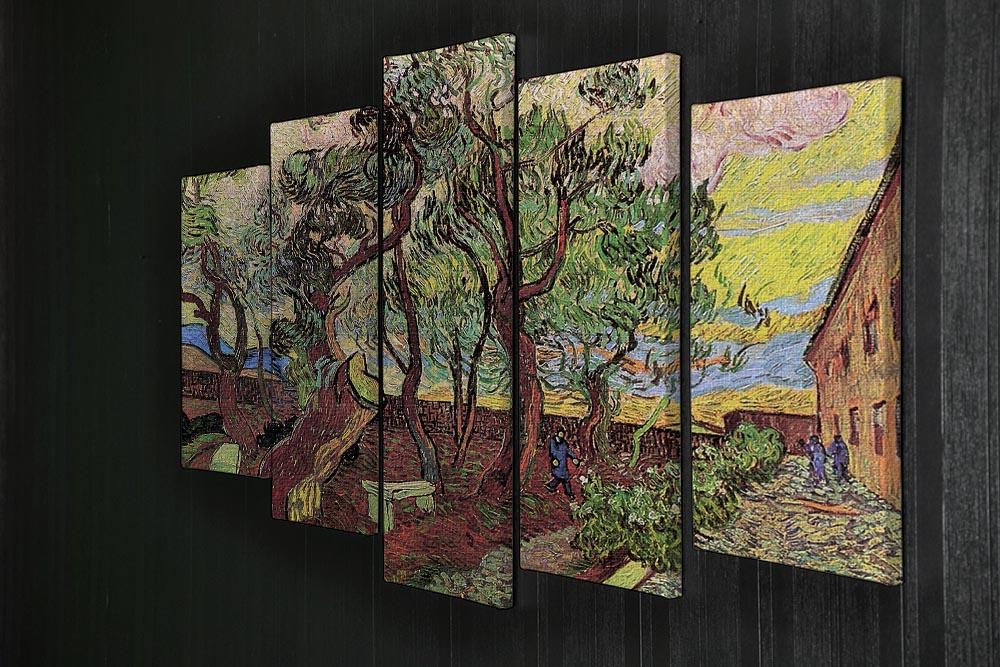 The Garden of Saint-Paul Hospital 3 by Van Gogh 5 Split Panel Canvas - Canvas Art Rocks - 2