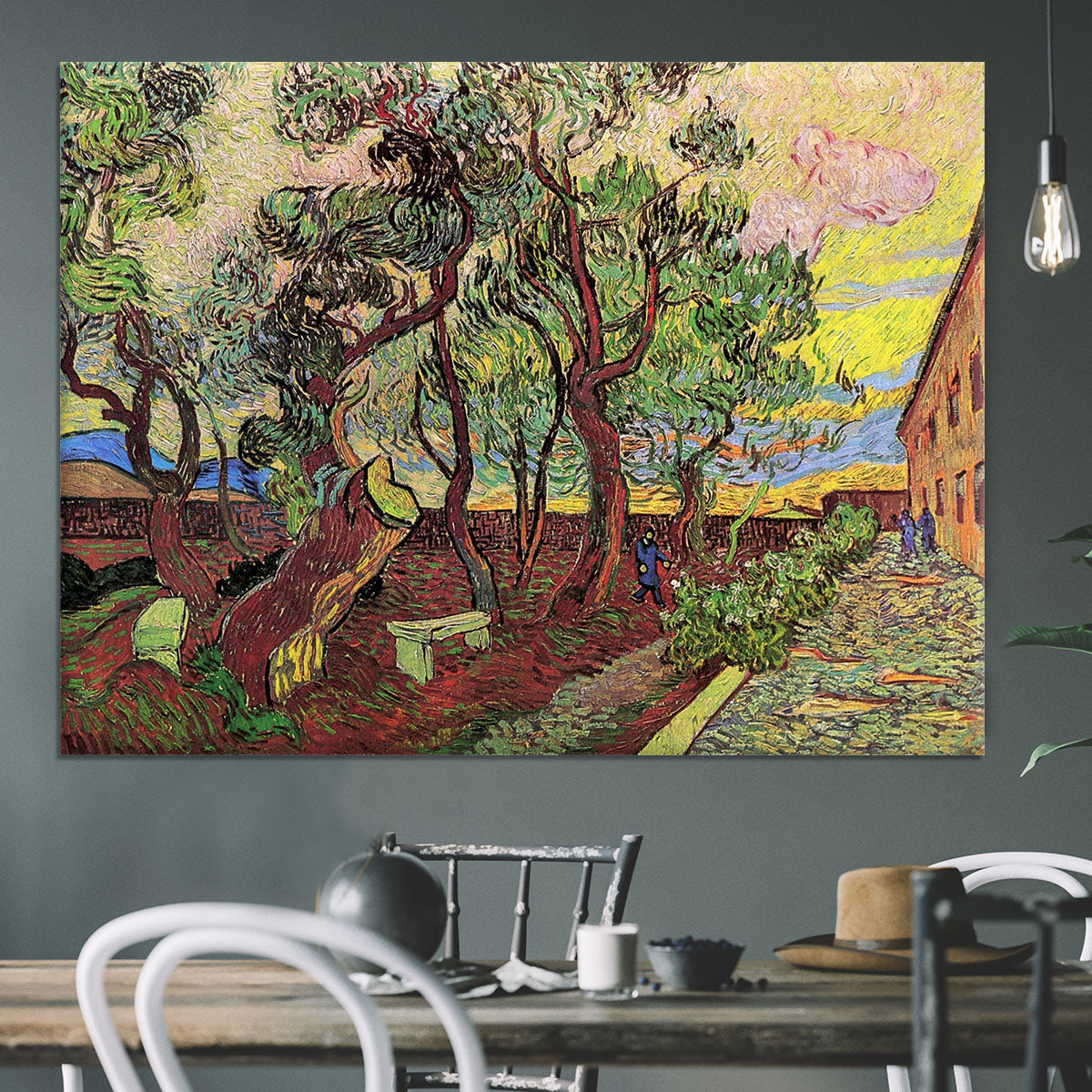 The Garden of Saint-Paul Hospital 3 by Van Gogh Canvas Print or Poster - Canvas Art Rocks - 3