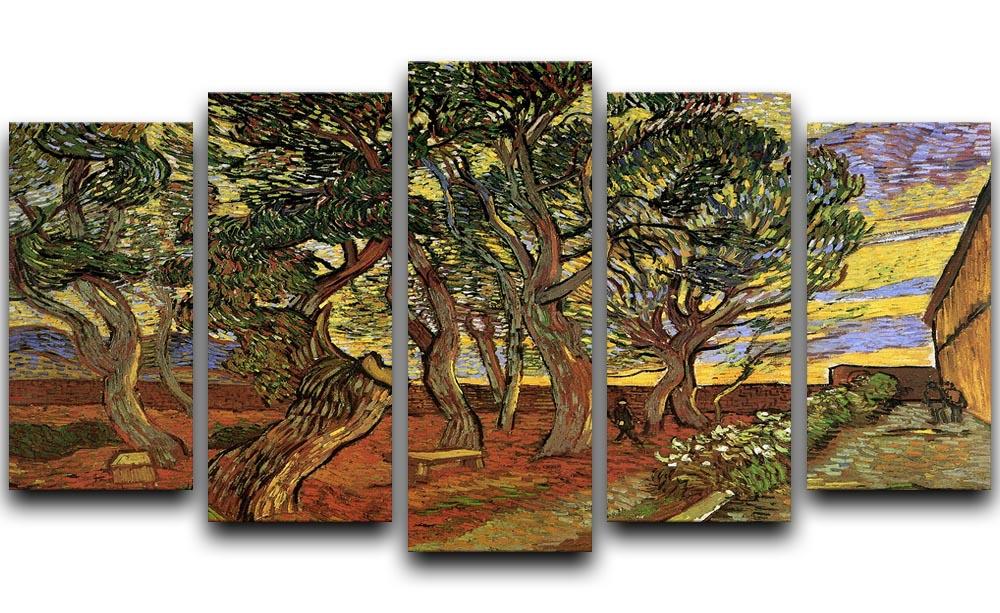 The Garden of Saint-Paul Hospital 4 by Van Gogh 5 Split Panel Canvas  - Canvas Art Rocks - 1