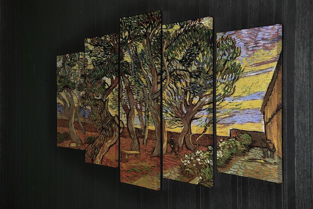 The Garden of Saint-Paul Hospital 4 by Van Gogh 5 Split Panel Canvas - Canvas Art Rocks - 2