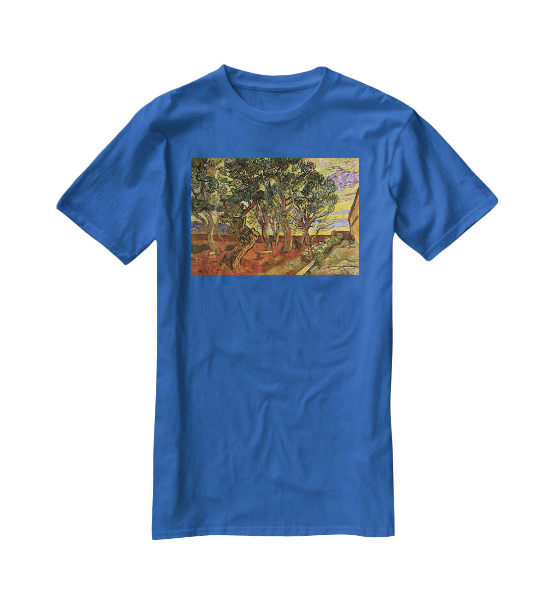 The Garden of Saint-Paul Hospital 4 by Van Gogh T-Shirt - Canvas Art Rocks - 2