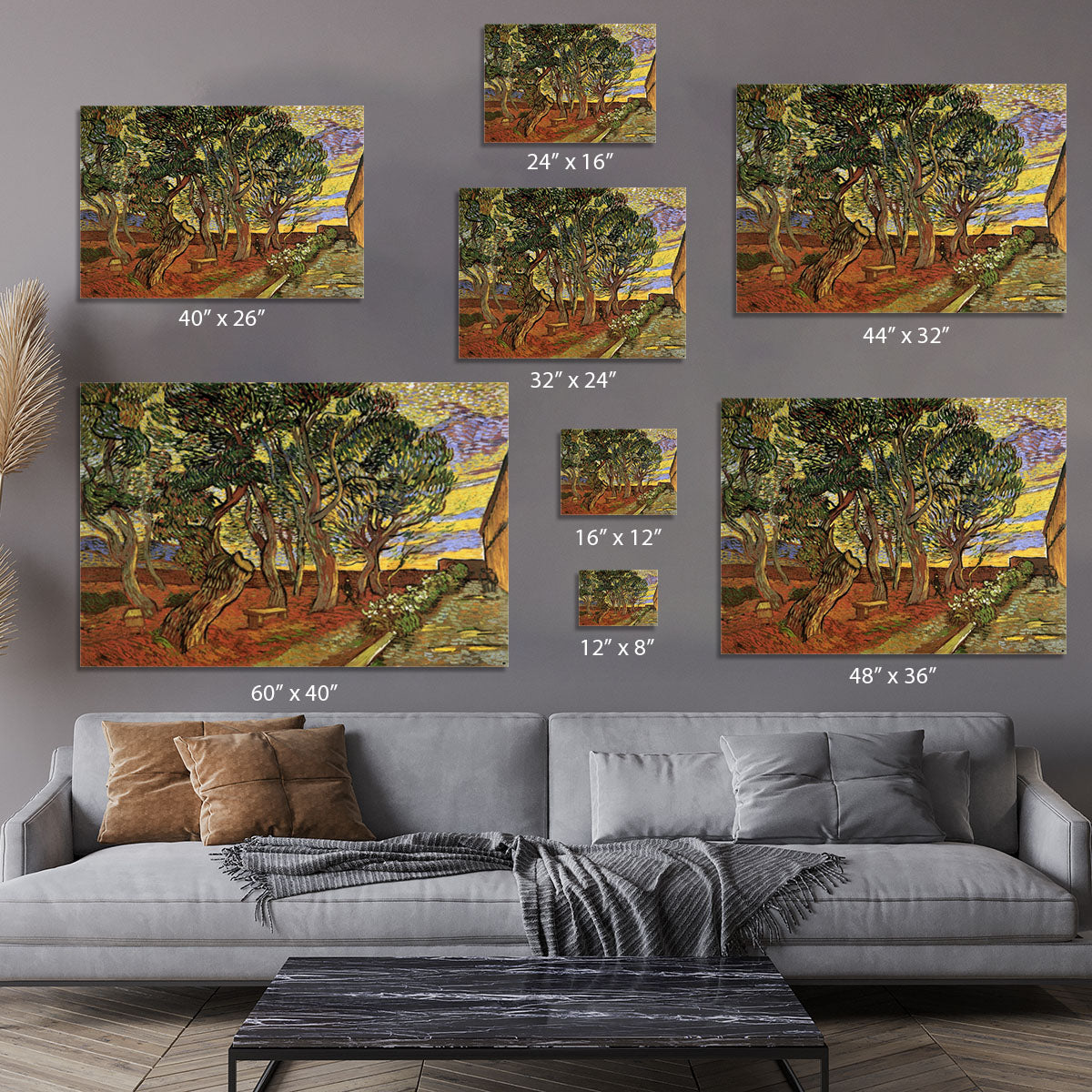 The Garden of Saint-Paul Hospital 4 by Van Gogh Canvas Print or Poster - Canvas Art Rocks - 7