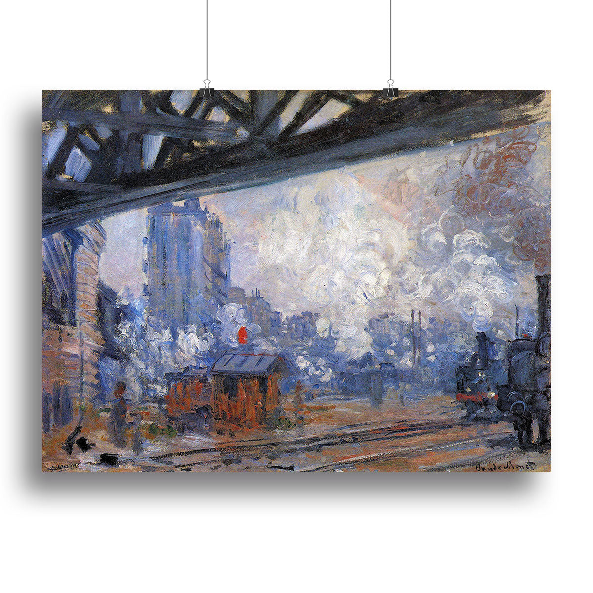 The Gare Saint Lazare by Monet Canvas Print or Poster - Canvas Art Rocks - 2