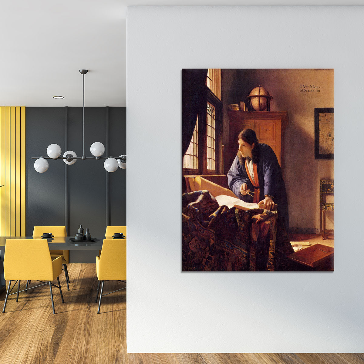 The Geographer by Vermeer Canvas Print or Poster - Canvas Art Rocks - 4