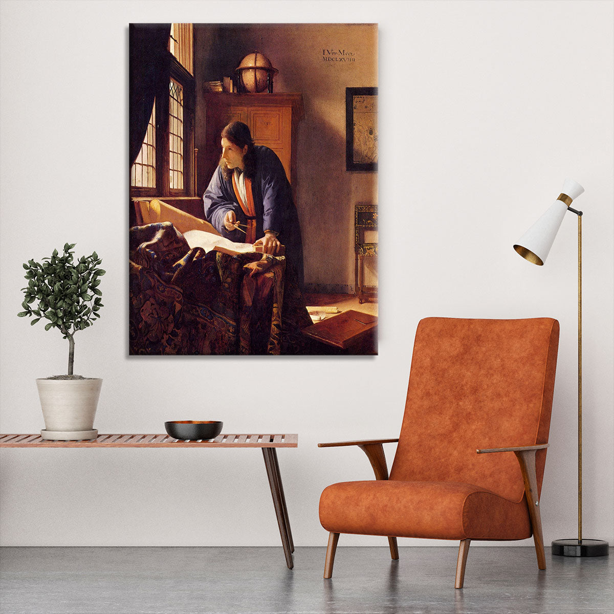 The Geographer by Vermeer Canvas Print or Poster - Canvas Art Rocks - 6
