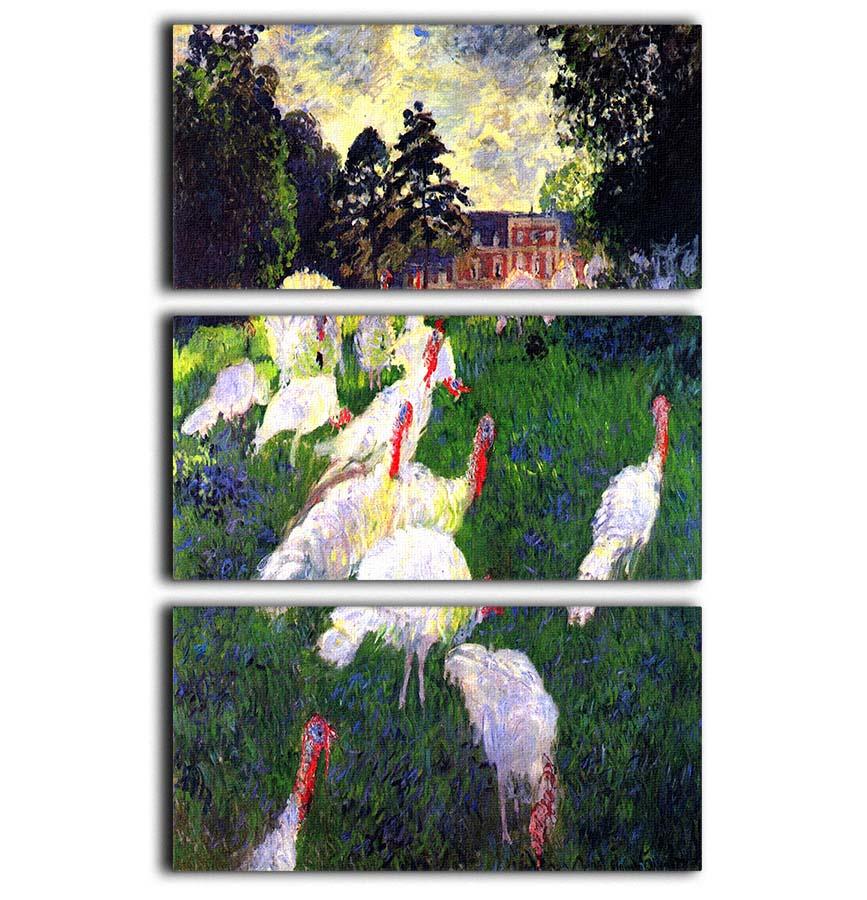 The Gobbler by Monet 3 Split Panel Canvas Print - Canvas Art Rocks - 1