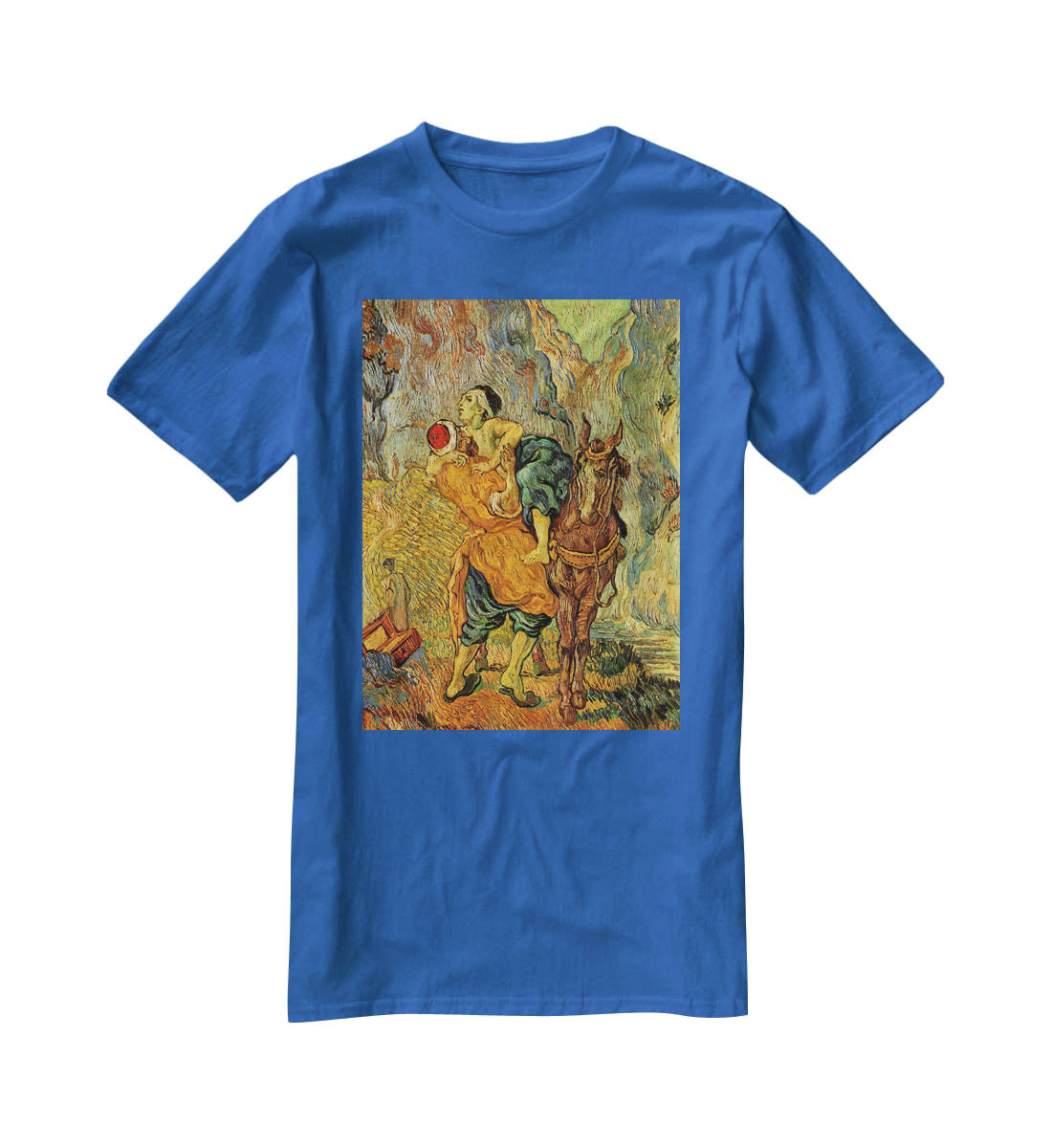 The Good Samaritan after Delacroix by Van Gogh T-Shirt - Canvas Art Rocks - 2