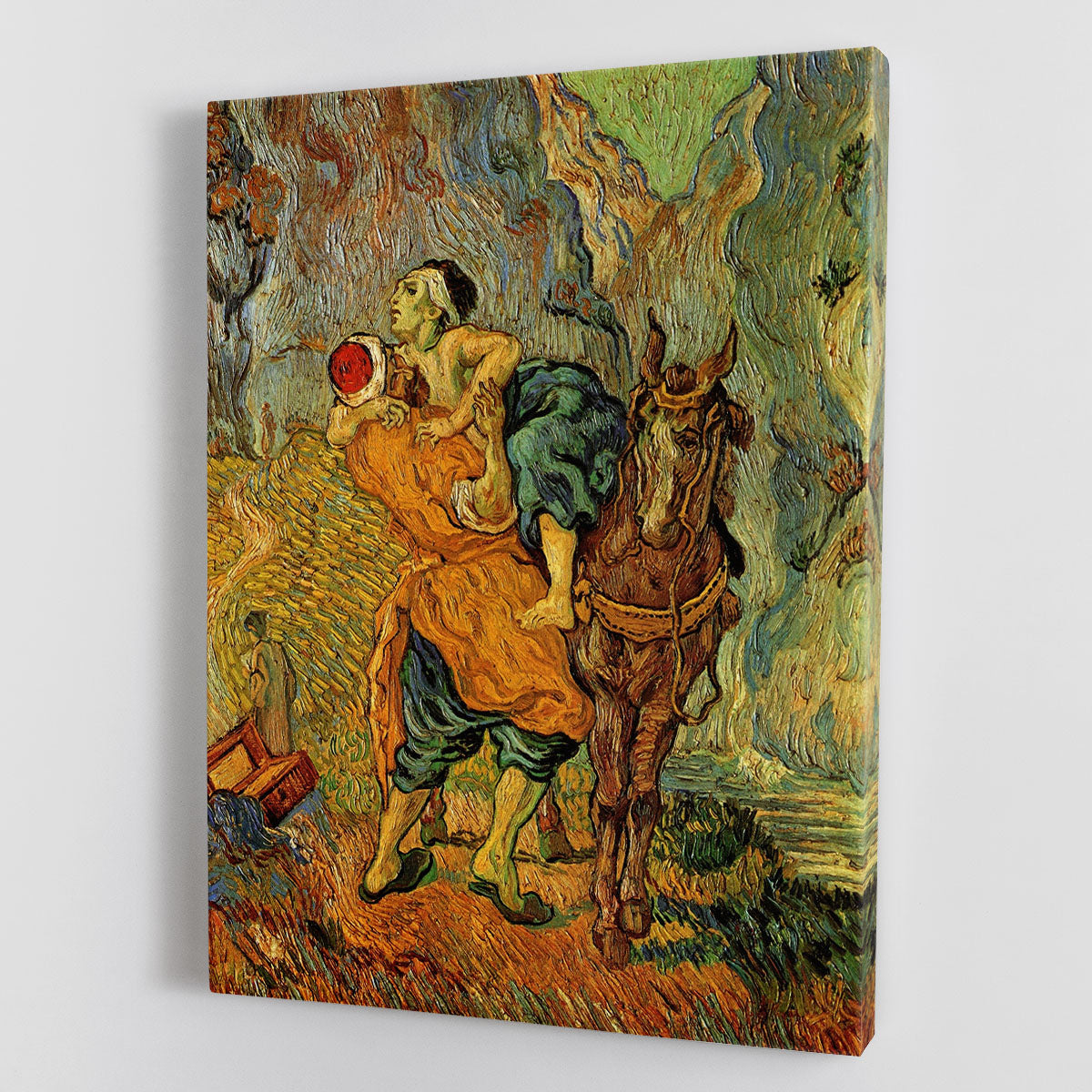 The Good Samaritan after Delacroix by Van Gogh Canvas Print or Poster - Canvas Art Rocks - 1
