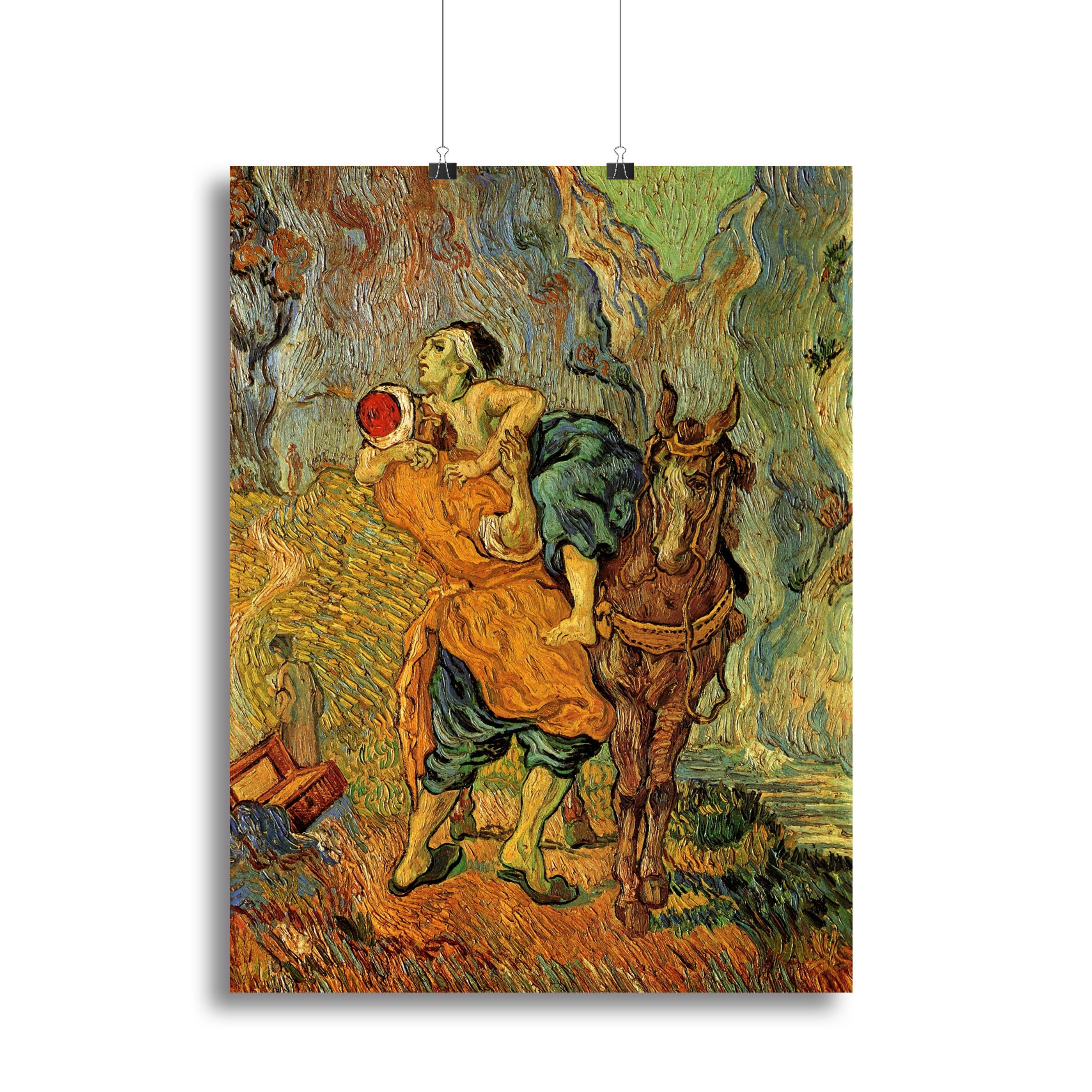 The Good Samaritan after Delacroix by Van Gogh Canvas Print or Poster - Canvas Art Rocks - 2