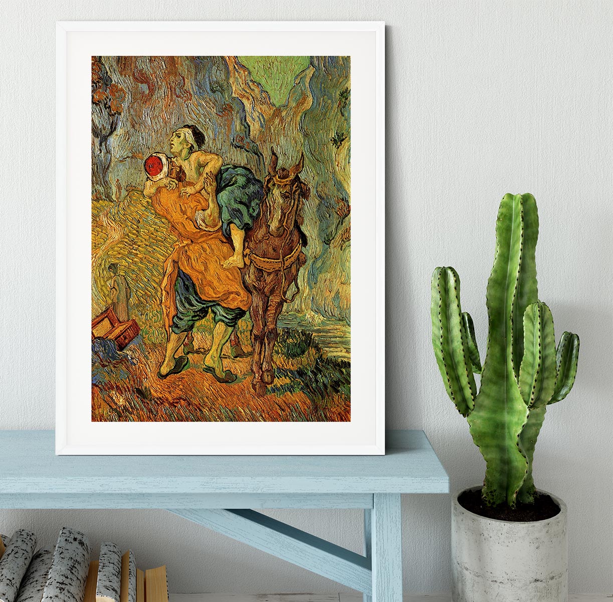 The Good Samaritan after Delacroix by Van Gogh Framed Print - Canvas Art Rocks - 5