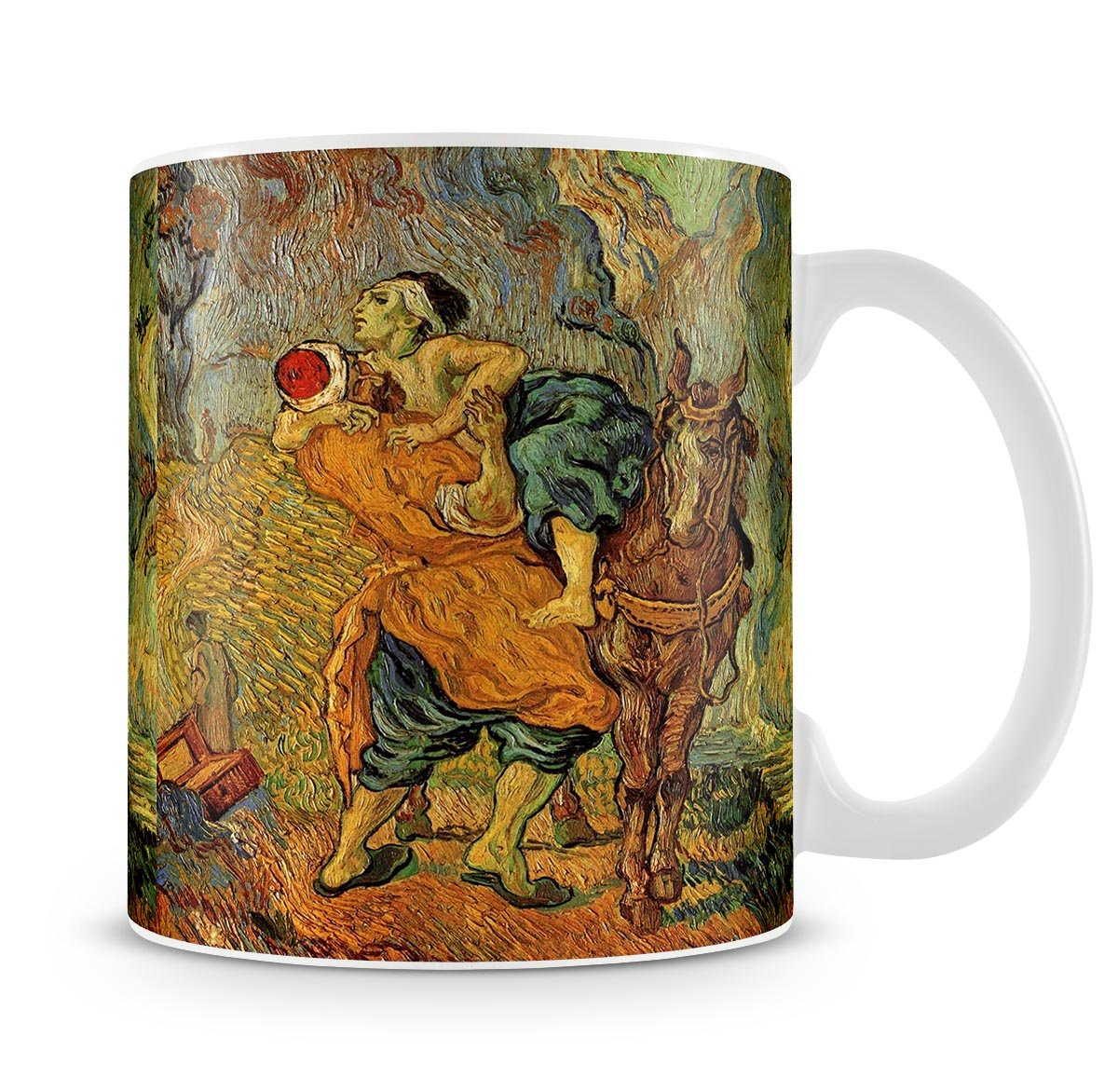 The Good Samaritan after Delacroix by Van Gogh Mug - Canvas Art Rocks - 4