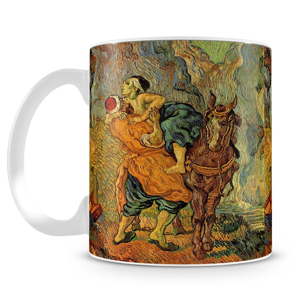 The Good Samaritan after Delacroix by Van Gogh Mug - Canvas Art Rocks - 4