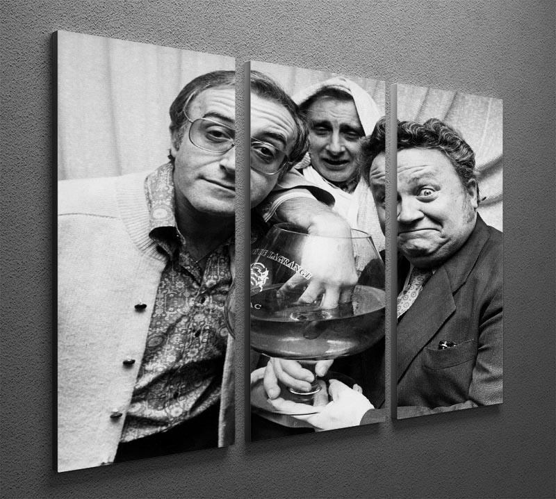 The Goons Peter Sellers Spike Milligan and Harry Secombe 3 Split Panel Canvas Print - Canvas Art Rocks - 2