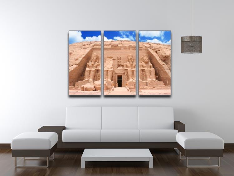 The Great Temple at Abu Simbel 3 Split Panel Canvas Print - Canvas Art Rocks - 3