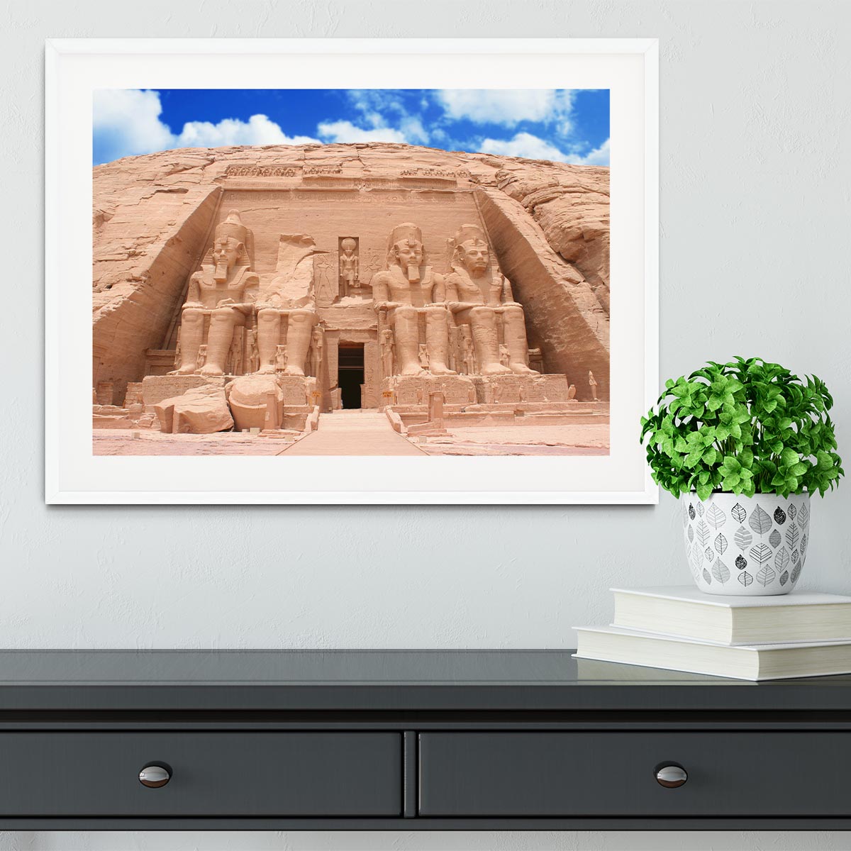 The Great Temple at Abu Simbel Framed Print - Canvas Art Rocks - 5