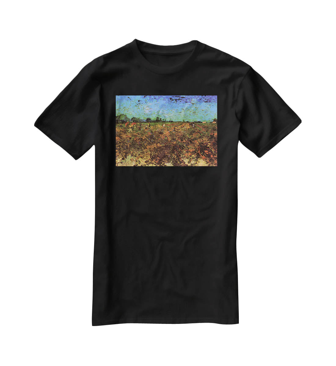 The Green Vineyard by Van Gogh T-Shirt - Canvas Art Rocks - 1