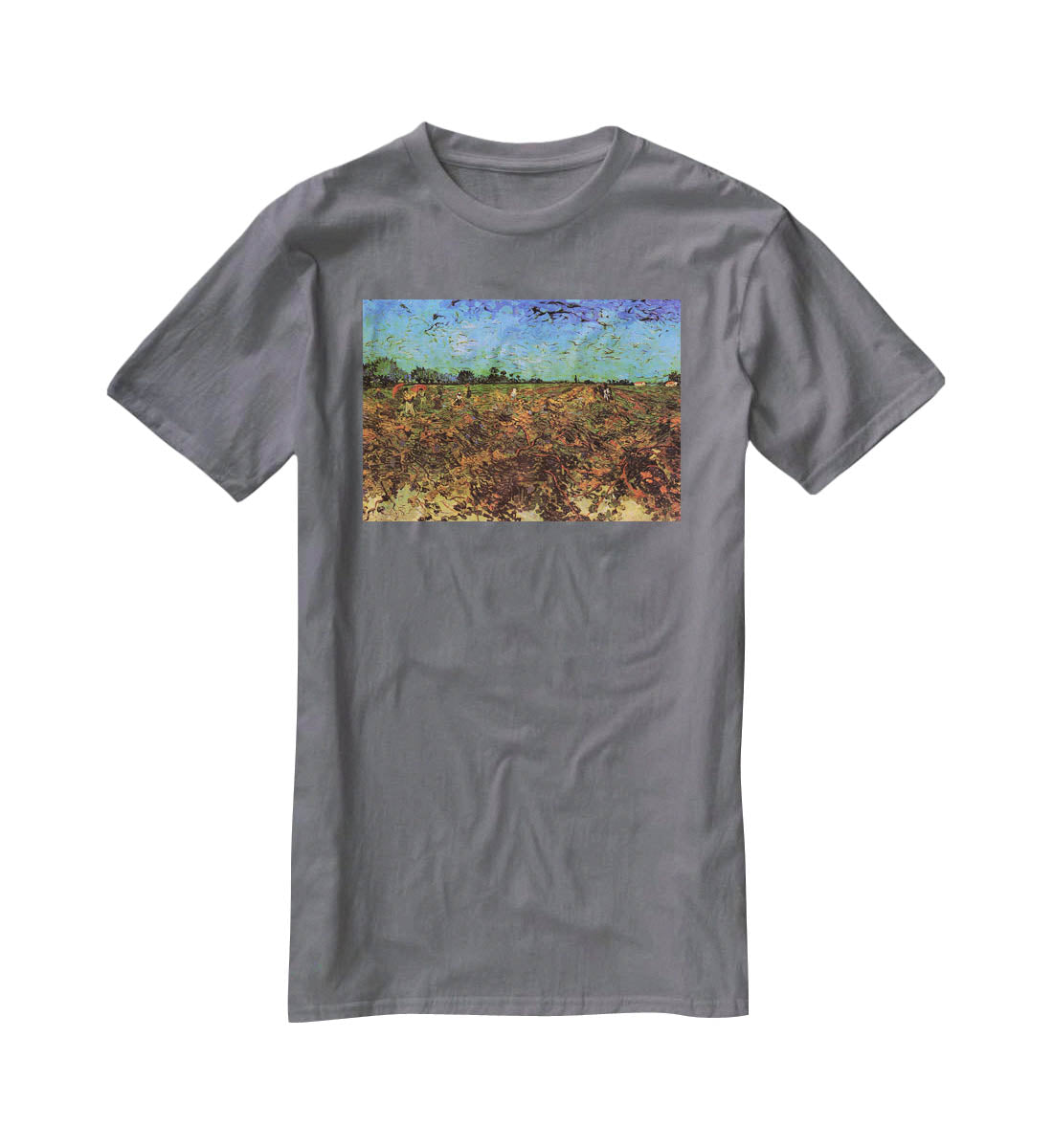 The Green Vineyard by Van Gogh T-Shirt - Canvas Art Rocks - 3