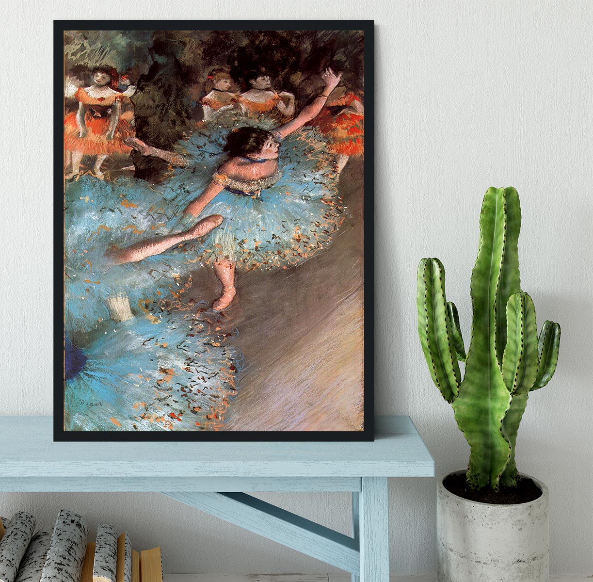The Greens dancers by Degas Framed Print - Canvas Art Rocks - 2