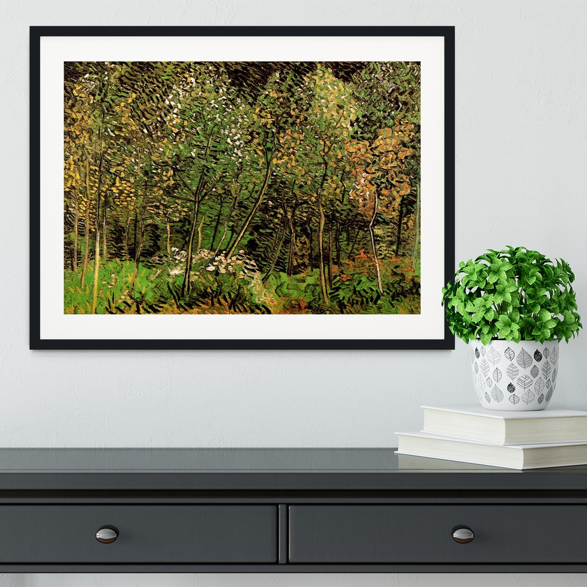 The Grove by Van Gogh Framed Print - Canvas Art Rocks - 1