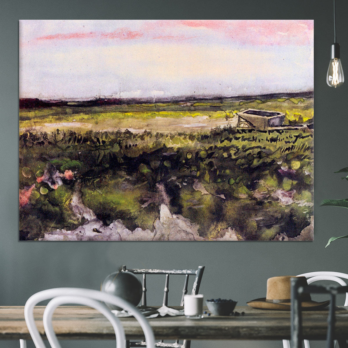 The Heath with a Wheelbarrow by Van Gogh Canvas Print or Poster - Canvas Art Rocks - 3